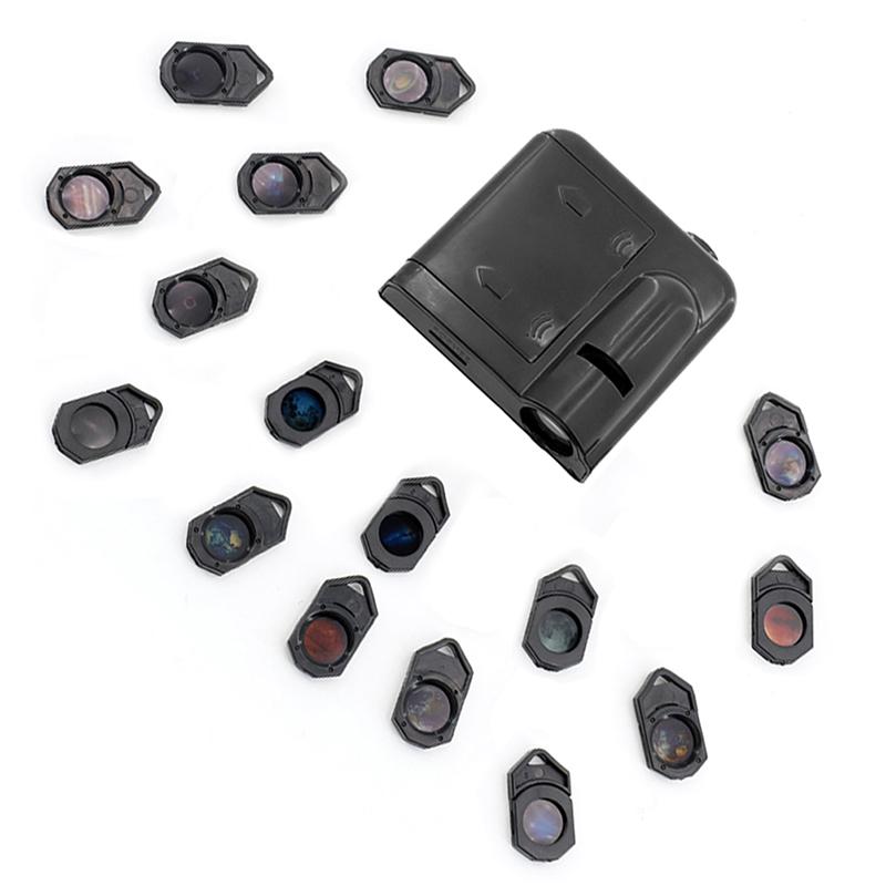 Moon Galaxy Projection Lamp Creative Atmosphere Night Light Lamp 16 Cards Sheets