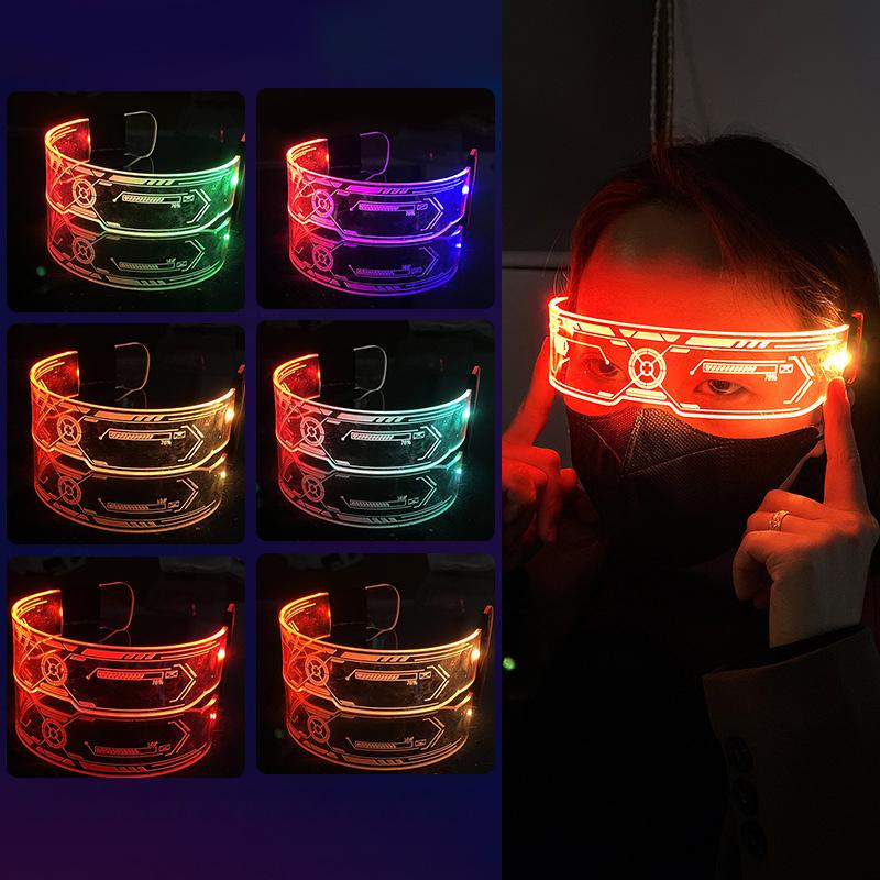 Luminous Decorative Glasses Neon Party Decoration Led Sunglasses For Nightclub Dj Dance Music Festival Rave