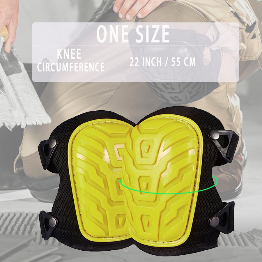 Профессиональные наколенники для работы - Сверхпрочные наколенники с гелевой конструкцией и пенопластовой подкладкой, с прочными ремнями - Удобная защита коленей