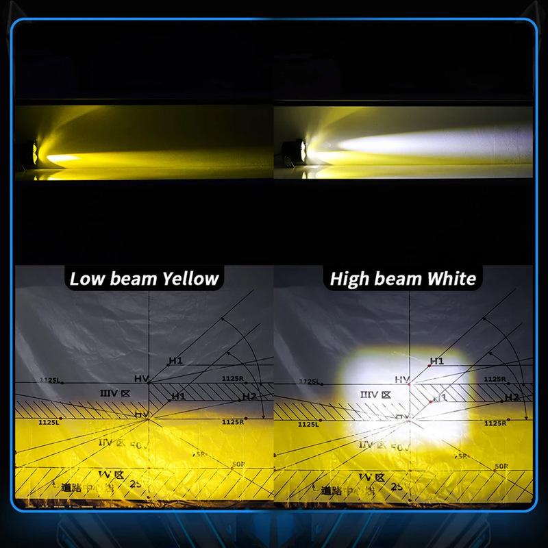 Motorcycle Led Work Light 12V 24V For Car Yellow Fog Lamp 4x4 Off Road Tractors Driving Light White Square Off-Road Use