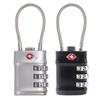 Portable Padlock TSA Customs Lock Smart Combination Lock Padlock with Steel Cable Customs Code Lock