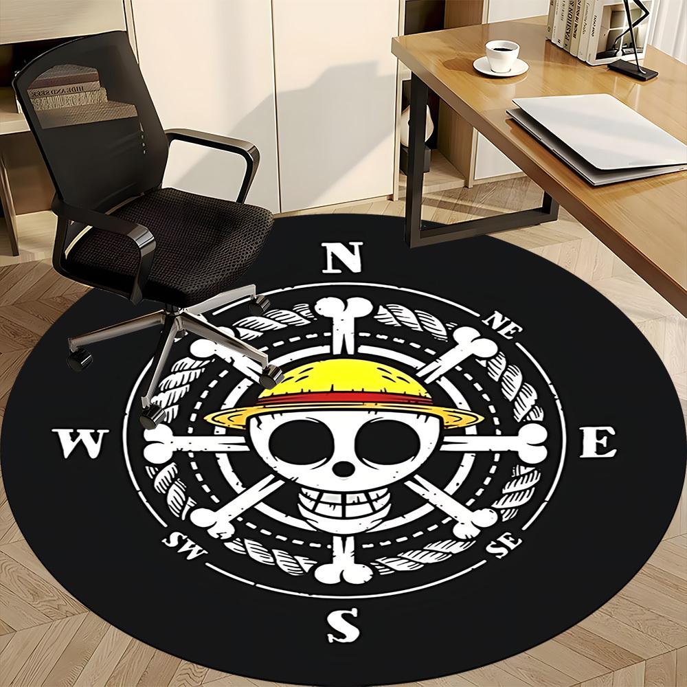 1pc Pirate Compass Office Round Area Rug, Under Office Chairs Bedroom Living Room Home Decor, Room Deco, Available in Various Sizes148