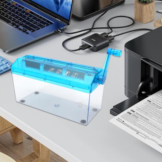 Ручной измельчитель бумаги формата А4 Портативный измельчитель бумаги Ручной измельчитель 3 мм Вырезанная полоса Прозрачное окно Документы Инструмент для резки бумаги Канцелярские принадлежности для домашнего офиса