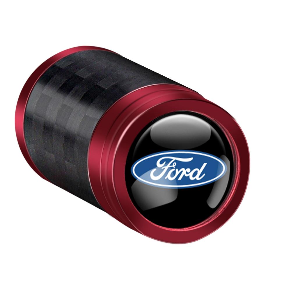 Car Sticker 4Pcs Carbon Fiber Car Wheel Tire Valve Stem Air Cap Auto Decoration For Ford Fiesta Focus 2 Mk3 Mondeo Mk4 Mustang R