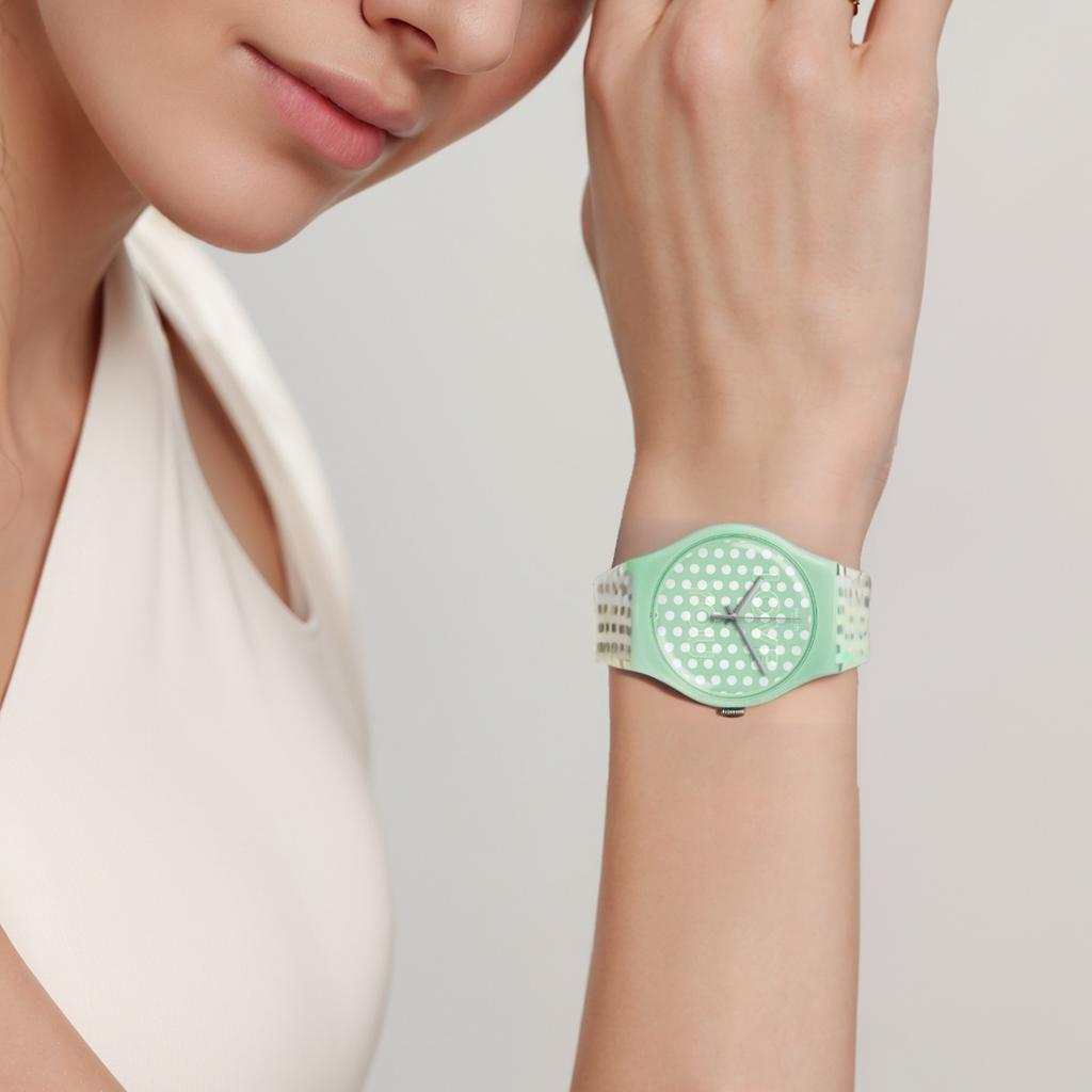 Swatch Унисекс 41 мм Зеленые часы SUOG108 SUOG108
