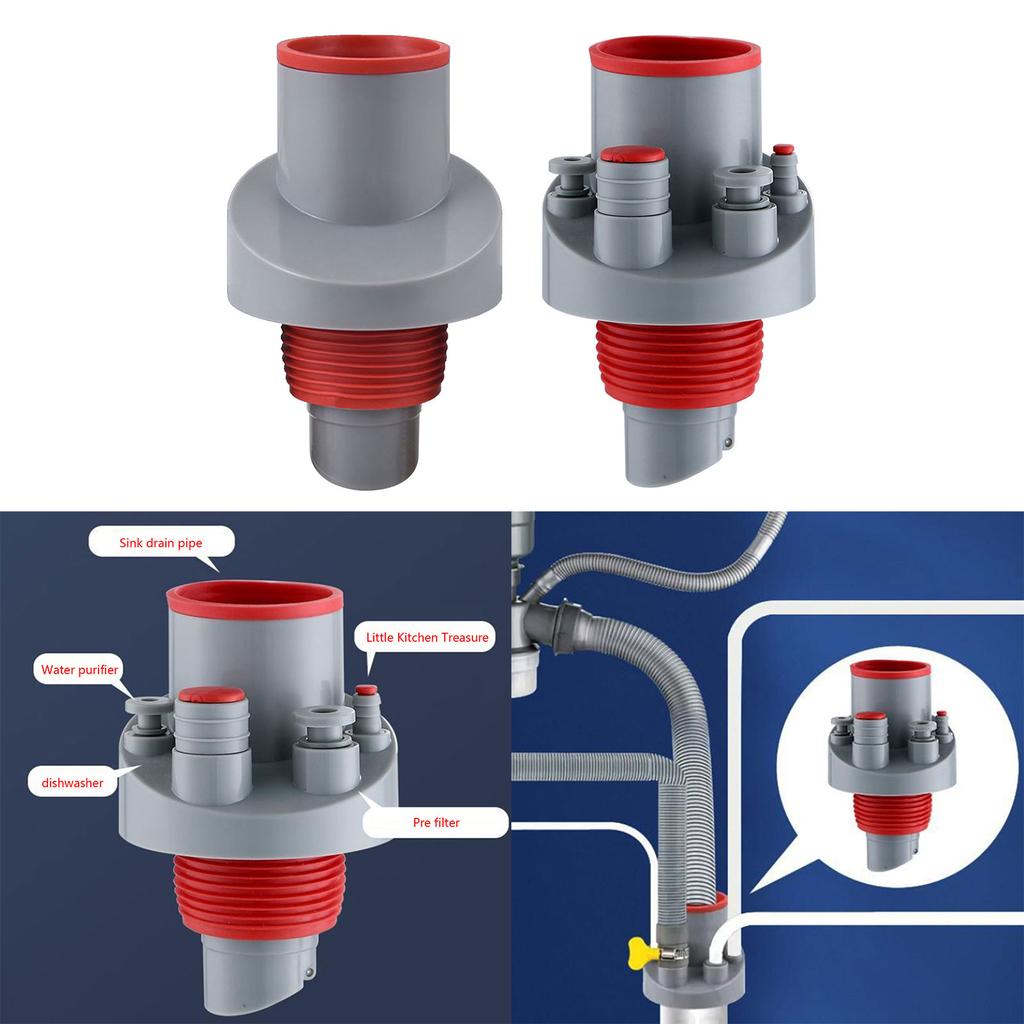 Устойчивые к запаху кухонные дренажные тройники Соединительный интегрированный канализационный раствор для вашей кухни, ванной комнаты Поддерживайте воздух чистым