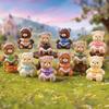 Мини-фигурка мультяшного медвежонка Маленькие фигурки медвежат из смолы с платьем Милые топперы для торта для поделок своими руками Домик для кукол Сад фей Микро-ландшафтный декор