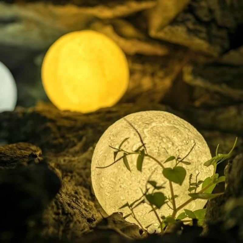 3D лунный ночник перезаряжаемая лунная лампа для спальни, светодиодная настольная лампа для учебы, теплый свет, лампа для кровати, настольная лампа, домашний декор