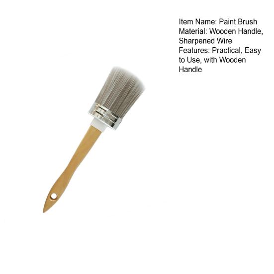 Paint Brush with Wooden Handle Premium Synthetic Bristles Portable Reusable All Purpose DIY Painting Brush