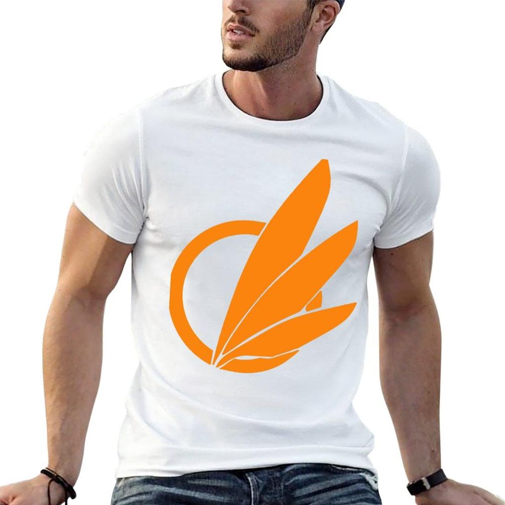 Avali Logo Orange Tshirt Athletic Fit Sports Short Sleeve Top