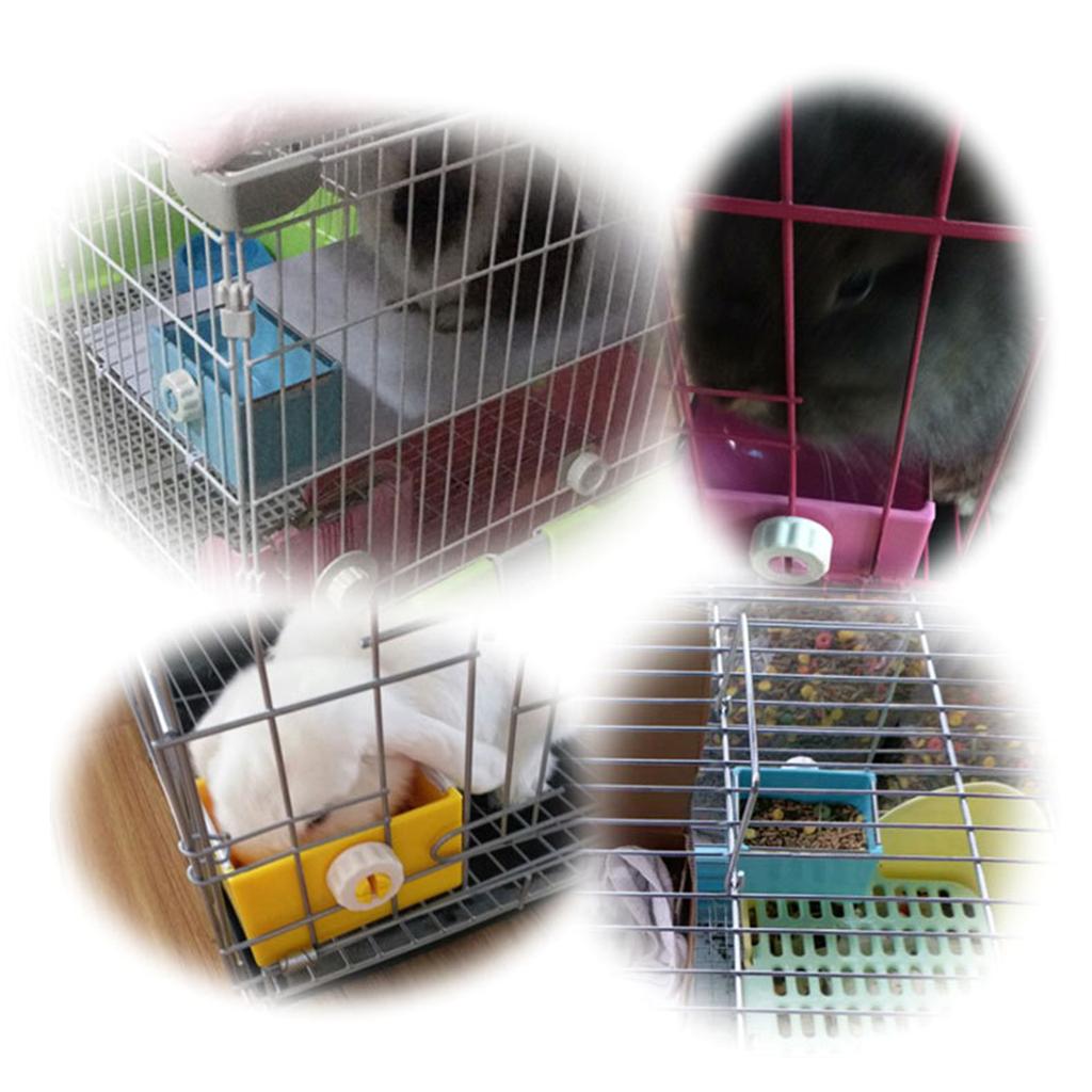 Rabbit Feeding Bowl Hamster Guinea Pig Hanging Feeder Small Pet Cage Food Bowl Water Bowl Rabbit Feeding Supply