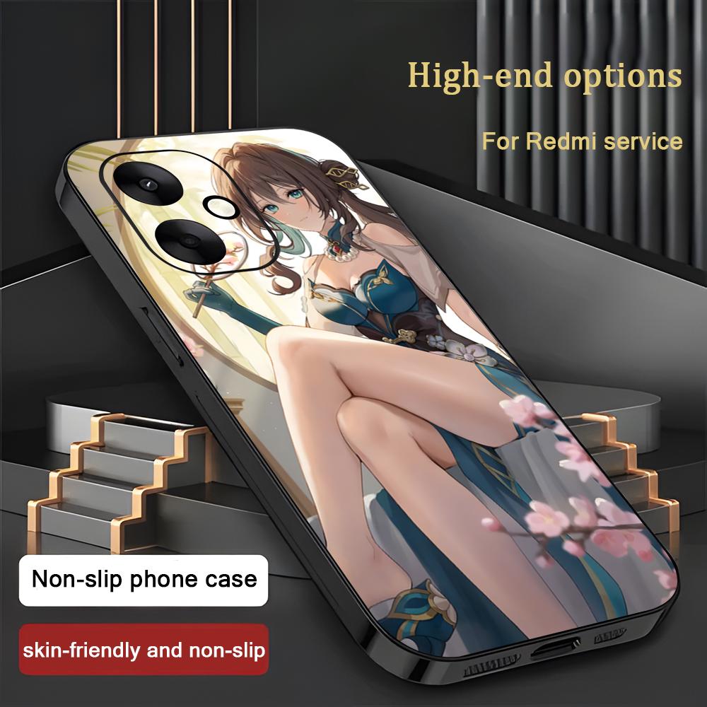 Чехол для телефона Ruan Mei HonkaiStarRail Горячий для Xiaomi Redmi 14C 13C 12C Note14 13 12 11 10 Pro Plus S Мягкий черный чехол для телефона