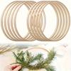 10pcs, Bamboo Hoops for Wreath Making, Dreamcatchers, and Wedding Decorations - Wooden Circles for Lace, and Lightweight Ribbon Craft Projects