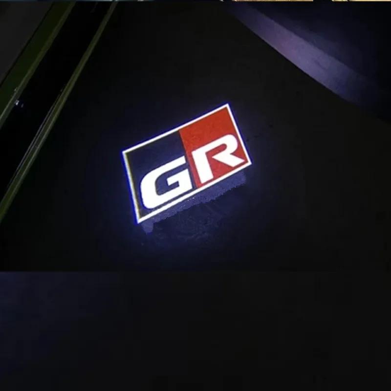 Car Door LED HD Welcome Courtesy Shadow Projector Lamp Logo Light for Toyota GR YARIS Sports CROWN COROLLA REIZ Auto Decorative JMVCR1