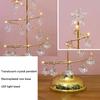 Crystal Christmas Tree Lamp Night Lights Battery Operated Desk Table Lamp Decorative Iron Tree for Living Room Bedroom