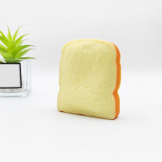 Bread Squeezing Toys 1/2Pcs Simulated Toast Stress Relief Toy Sliced Squeeze Sensory Relaxation Toy Soft Stretchy Fake Food Fidget for Kids