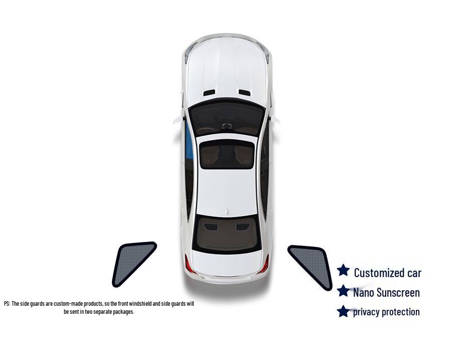 Toyota Highlander Side Window Magnetic Mesh Sunshade - UV Protection & Heat Insulation