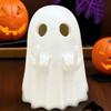Halloween Love Heart Ghost Figurine Rude Middle Finger Ghost Statue Resin Sculpture Home Office Desktop Decoration Ornament