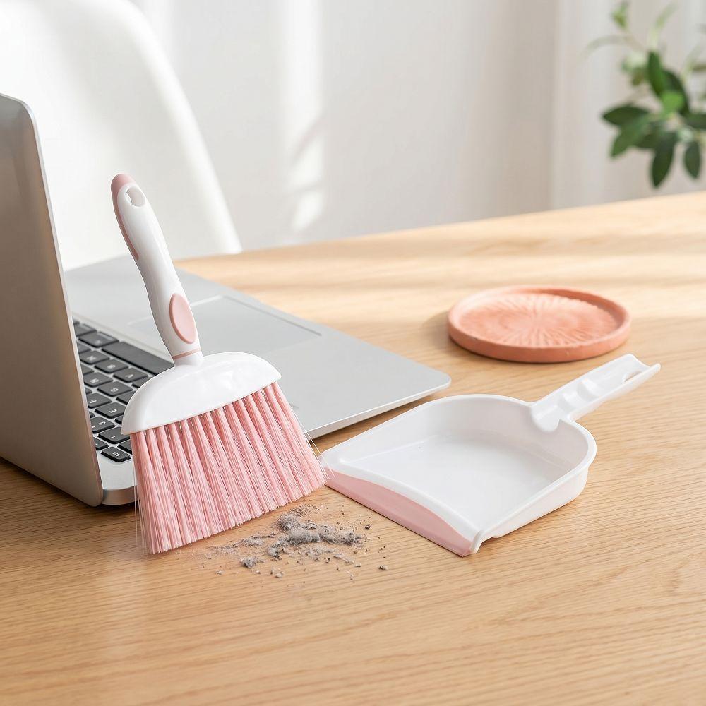 Flexible Mini Dustpan and Brush Set Durable Handheld Sweeping Brush Small Debris Cleaning