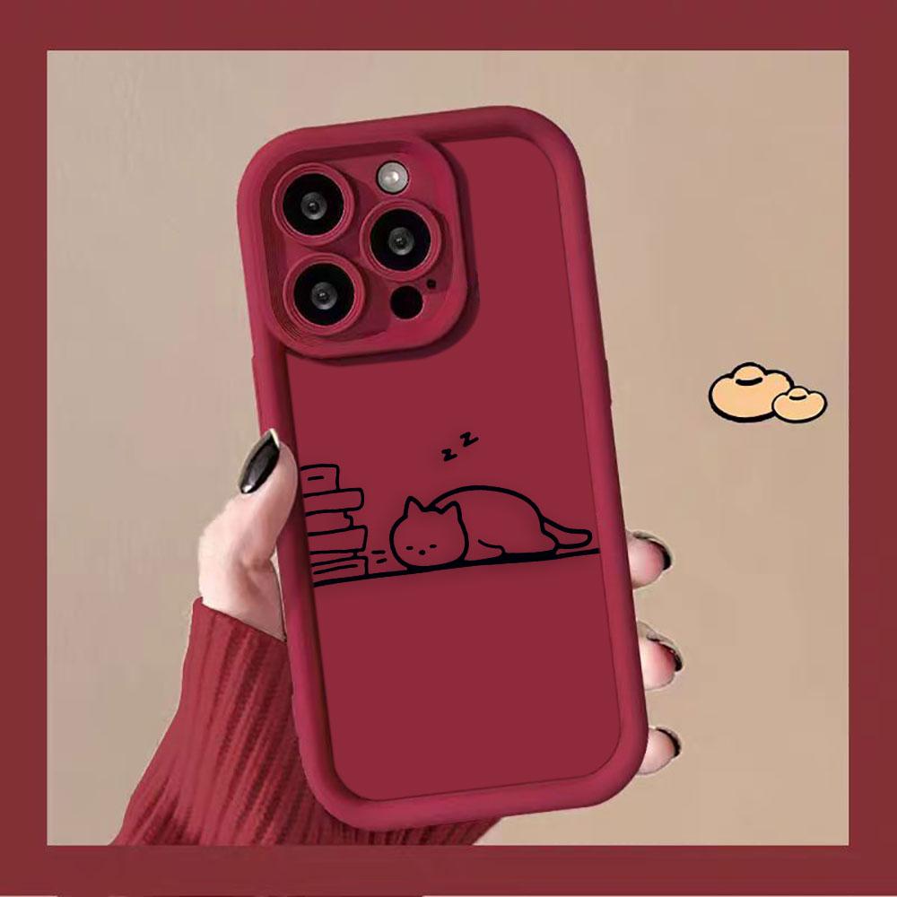 Забавный рисунок котенка Чехол для телефона для Redmi A1 NOTE 13 12 12S 11 11T 10 9 9S 8 PRO PLUS 4G 5G Ударопрочный силиконовый чехол Обложка Funda