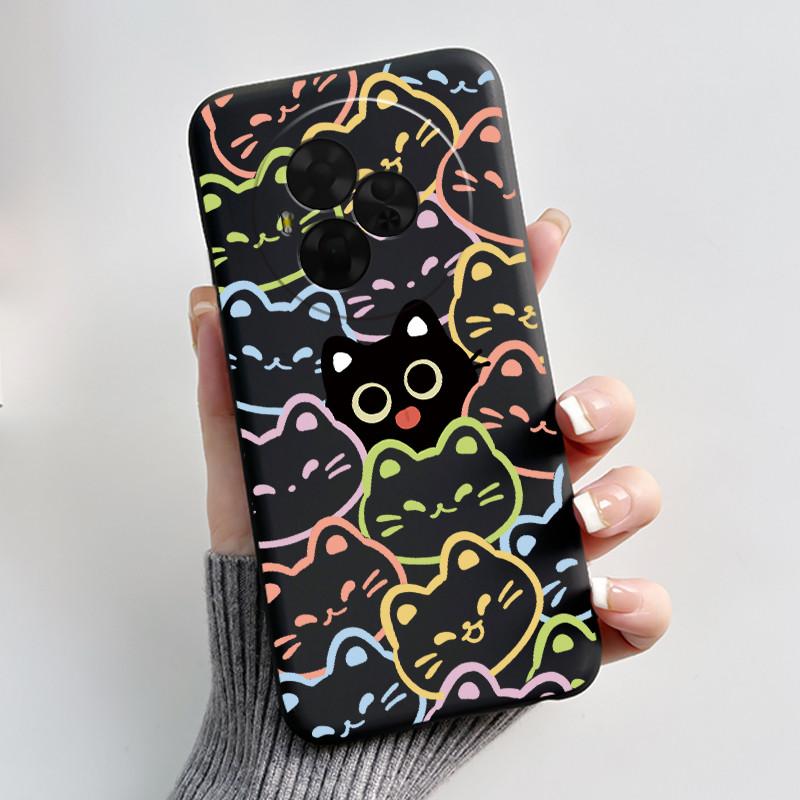 Для TCL NxtPaper 60 Ultra Чехол Роскошный Милый Кролик Любовь Забавный Черный Матовый Мягкий ТПУ Задняя Крышка Для Чехла Телефона Nxt Paper 60 Ultra