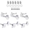 6pcs Guitar Tuning Pegs Tuner 3R+3L Square Head All Closed Machine Head for 40 / 41 Inch Folk Guitar