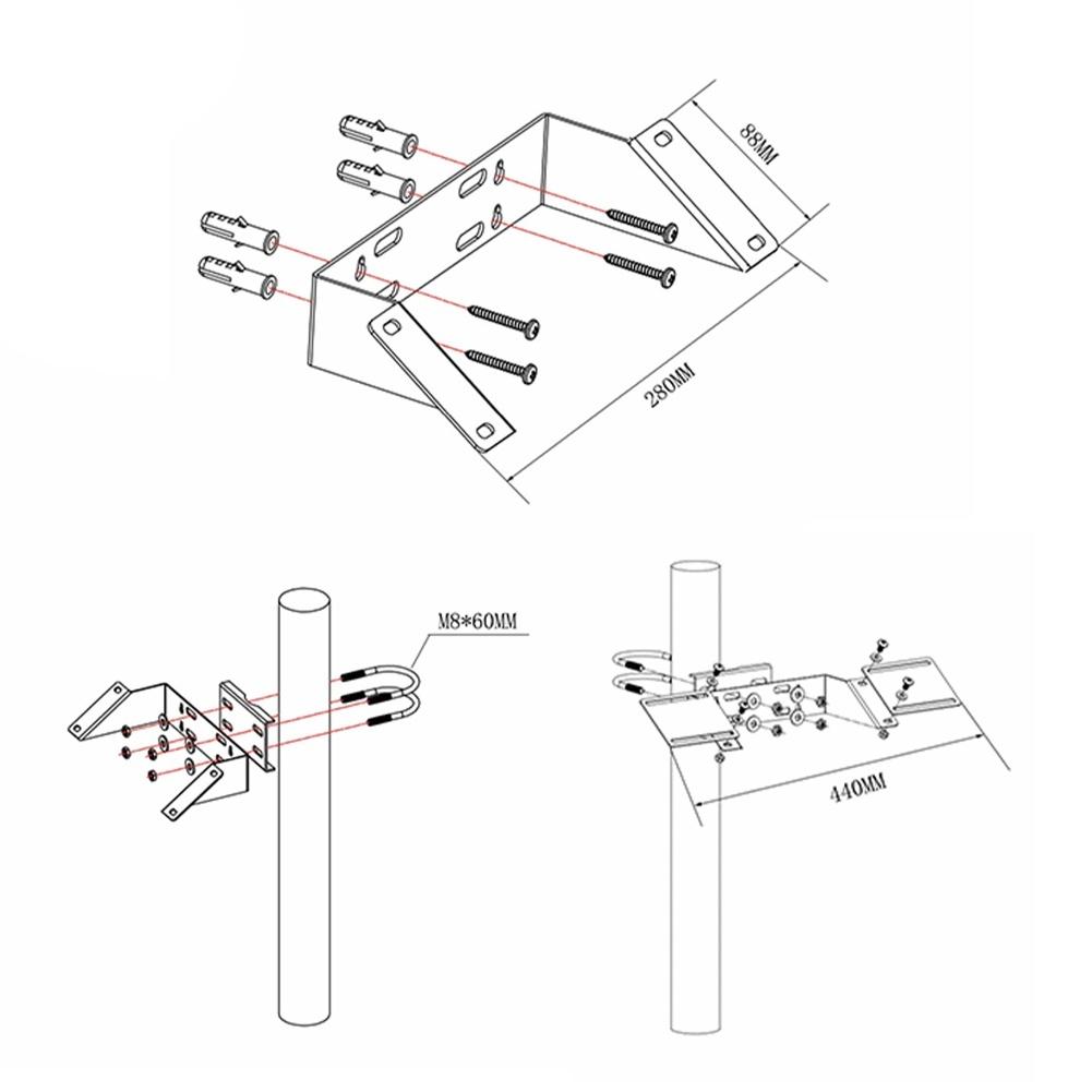 Для сельских солнечных установок Крепление для солнечной панели Регулируемое крепление Оптимальный захват солнечного света Наклон 35 градусов Стабильная установка