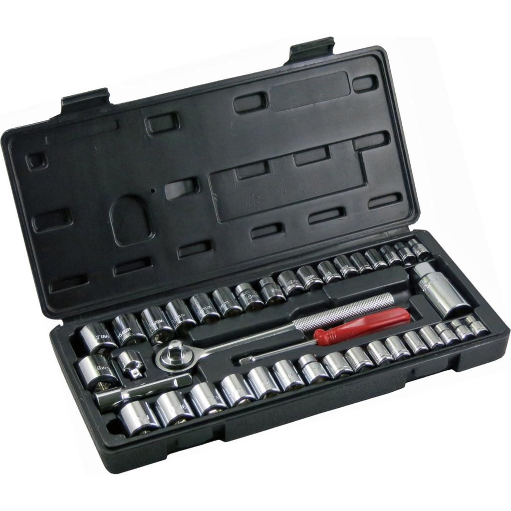 KENOH Socket Wrench Drive 40-Piece Set, 9.5mm/6.35mm