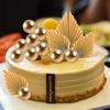 24Pcs Gold Balls Cake Toppers Gold Palm Leaves Cake Decorations Insert Decorations for Birthday Baby Shower Wedding Party Decor