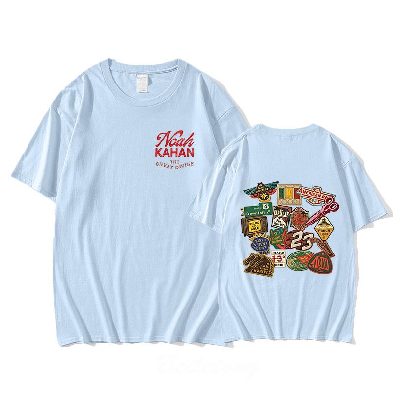 100% Хлопок Футболка Noah Kahan Streetwear Короткий Рукав Круглый Вырез Футболки Женские Мужские Повседневная Мода Графическая Печать Топы Лето
