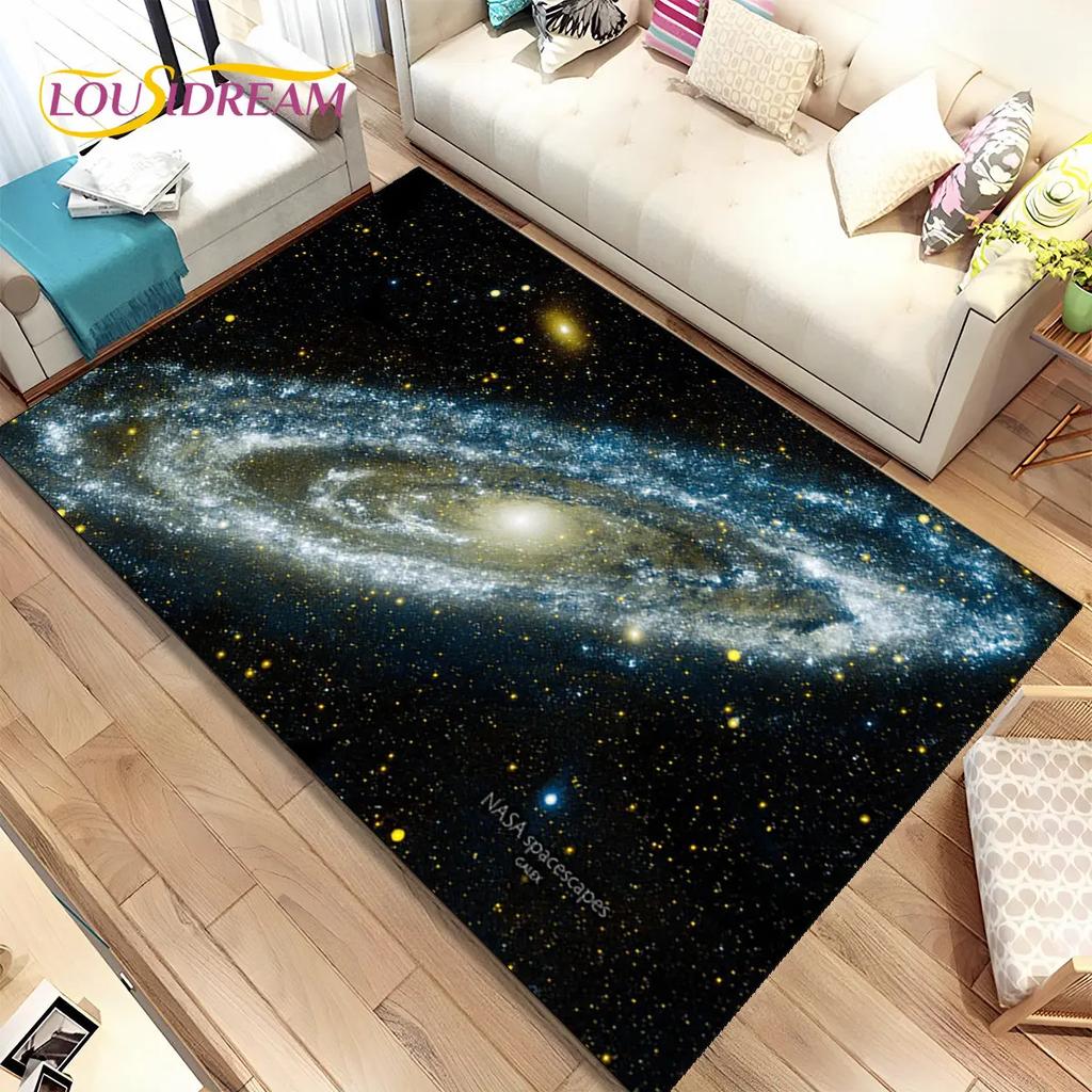 Коврик Galaxy Universe Space Stars, ковер для дома, гостиной, спальни, дивана, коврик для двери, детский нескользящий напольный коврик HD