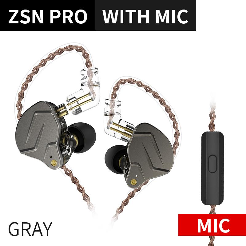 Newest KZ ZSN PRO 1BA+1DD Hybrid technology HIFI Metal In Ear Earphones Bass Earbud Sport Noise Cancelling Headset ZS10 PRO ZSX 2