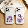 R-Райден Сёгун Геншин Чехол для телефона для iPhone 17 16 15 14 13 12 11 Mini Pro Max Plus Прозрачная крышка