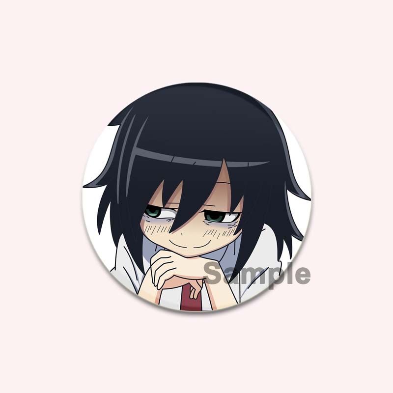 32/44/58MM Аниме Tomoko Kuroki Watamote Pins Милый мультяшный значок ручной работы Броши для нагрудника для рюкзака Одежда Подарки Аксессуар
