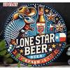 Винтажная металлическая настенная вывеска Lone Star Beer, круглая, ретро, декор для гаража, водостойкая жестяная вывеска для бара, мужской комнаты, паба, дома