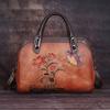 Vintage Embossing Women Handbags Genuine Leather Shoulder Bags Fashion Crossbody Bag for Ladies Purse