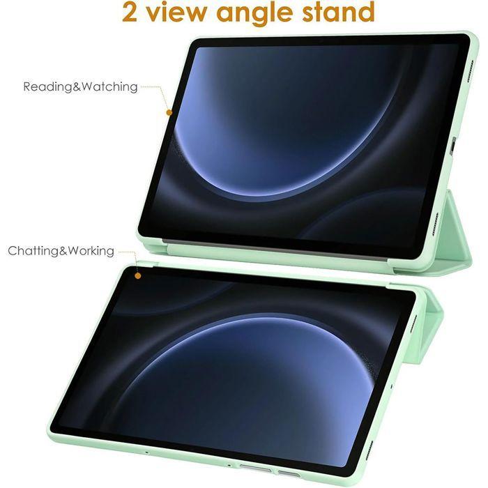 Coque + Verre Trempé - E.F.Connection - pour Samsung Galaxy Tab S10+/S9 Plus - Anti-Rayures - Vert