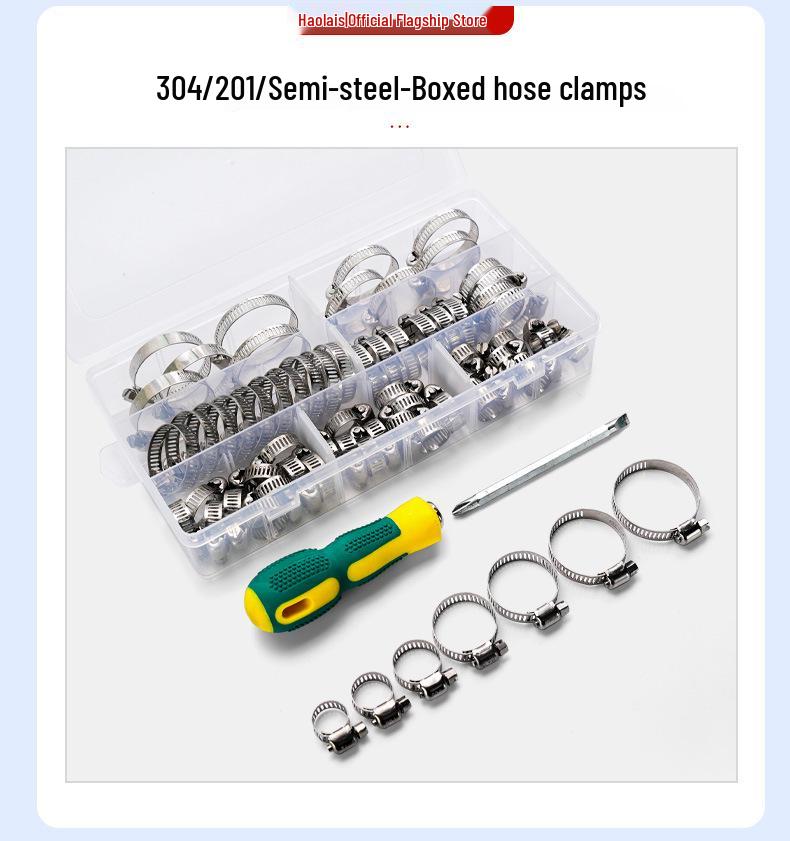 Набор из 60 штук: Американские хомуты для шлангов из нержавеющей стали 304 (6-38 мм)