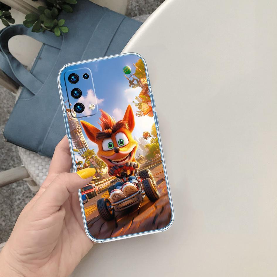 AQ31 Crash Bandicoot Soft Shell Transparent Phone Case for Motorola Moto G7 G8 G9 G84 G85 G73 G24 G15 Z2 Play Power Plus