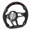 Carbon Fiber LED Shift Lights Display Steering Wheel Fit for MK2 TTS TTRS MK3 2015+