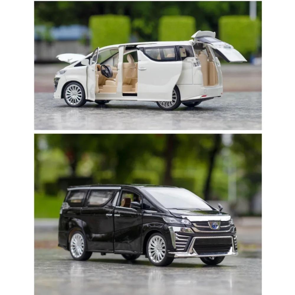 1/24 TOYOTA Vellfire MPV литая модель автомобиля игрушечные машинки из металла имитация модели автомобиля коллекция звуков и света детские подарки