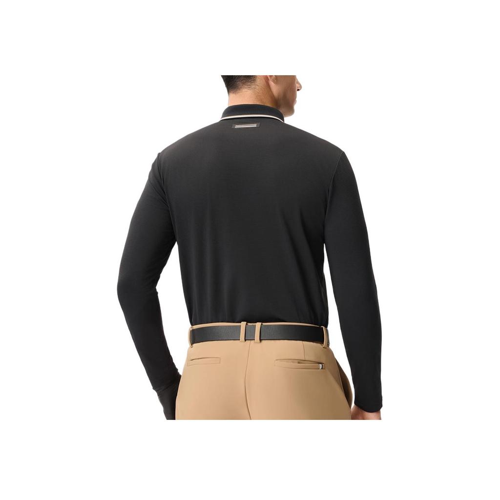 Новая мужская рубашка поло из серии FILA Golf, цвет «черный питч» A11M515203F-BK