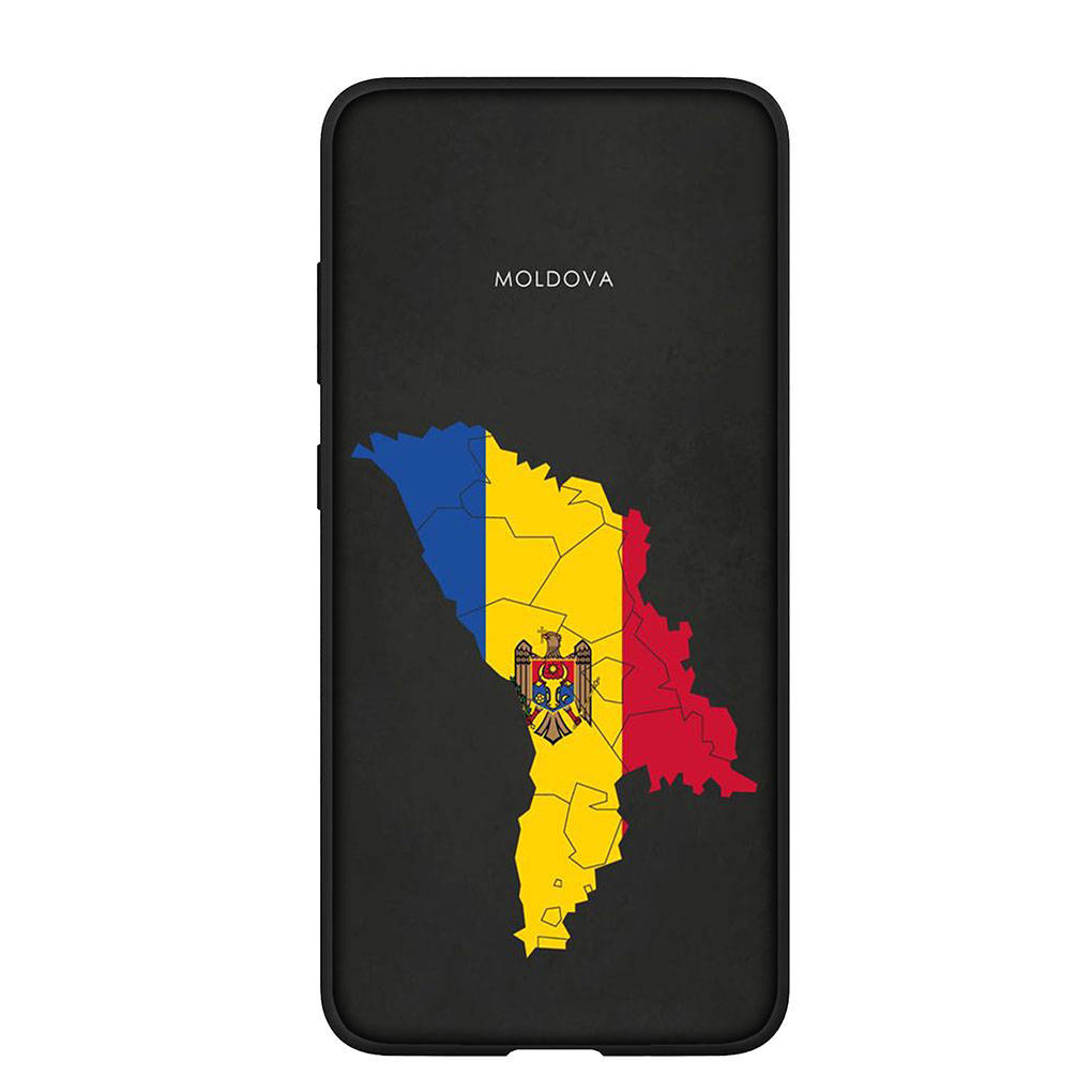 Чехол для телефона Samsung Galaxy S24 S23 iPhone 16 15 14 Xiaomi Redmi Note 13 12 11 8 Plus 10 9 Pro Max X XR 13C 12C A15 OPPO Huawei Чехол с флагом Молдовы