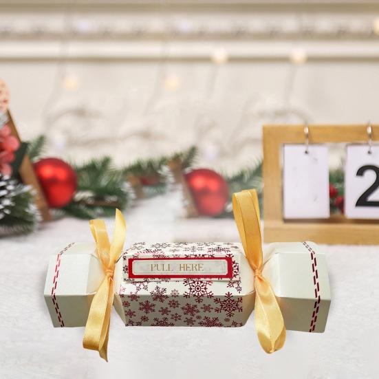 Рождественский сюрприз, выдвижной мешочек для денег, выдвижная подарочная коробка для денег, прямоугольный держатель для денег с лентой для подарка наличными