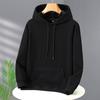 2025 Autumn/Winter Unisex Fleece-Lined Hooded Sweatshirt: Youth Fashion Trend, Solid Color, Versatile, Thickened Design.
