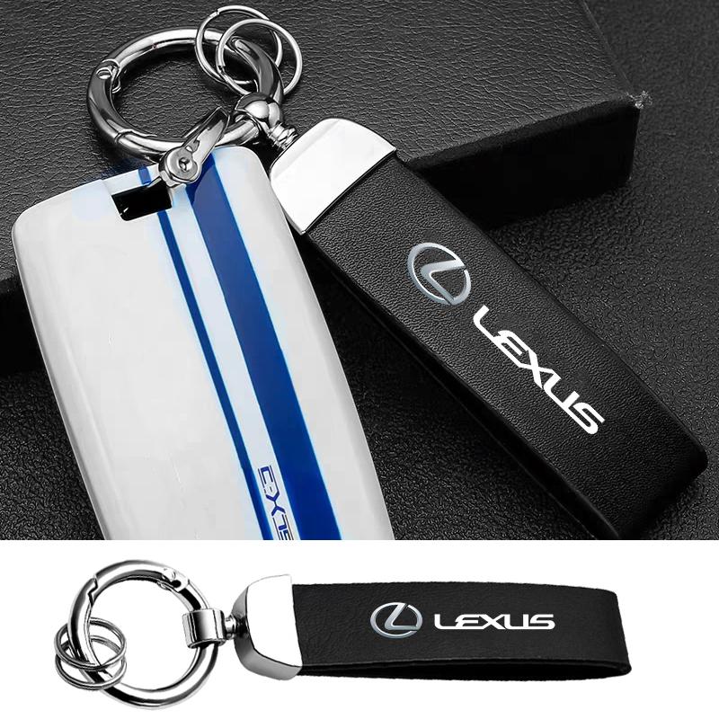 Metal Leather Car Keychain Car Key Ring Custom Gift With Logo For Lexus FSPORT LBX NX RX 350h 450h ES UX 300e GS GX IS LS LX CT