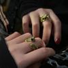 Креативное Зеленое Лягушка Жаба Открывающееся Кольцо Для Женщин Мужчин Эстетичный Дизайн Милая Рыба Форма Животного Регулируемое Кольцо На Палец Вечерние Украшения