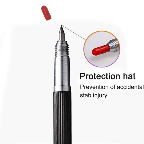 DIY Ceramics Engraving Tool Durable Anti Slip Handle Lettering Alloy Tip Double End Etching Pen Scriber Marking Engraving Tools