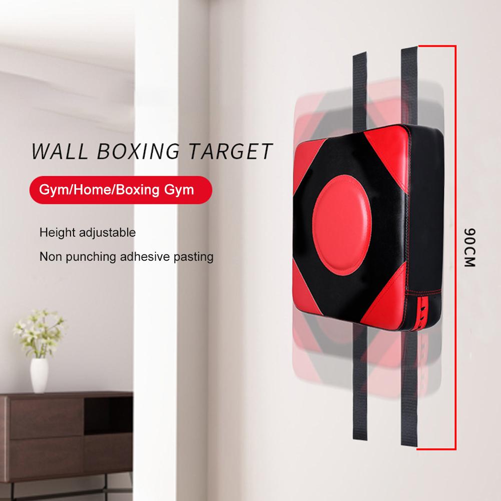 Square Wall Target PU Leather Boxing Training Sandbag Adjustable Height Wall Punching Pad Wall Sandbag for Fitness Taekwondo
