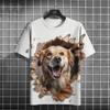 Dog 3d Printed T-Shirts For Men Summer Funny Men's T-Shirt Fashion Casual Short Sleeve Tees Oversized T-Shirt Men Clothing Tops